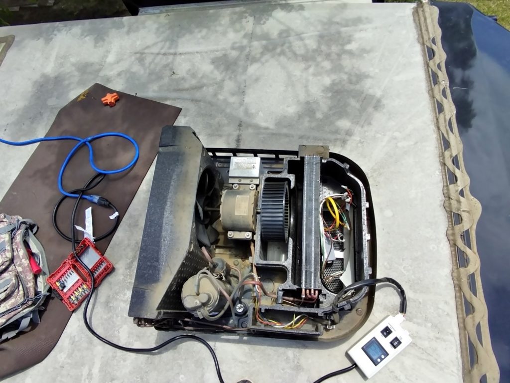 RV AC diagnostic assessment.